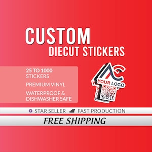 Pack of Stickers with QR code, Bulk Stickers, Custom QR code Stickers, Perfect for Companies, Fast Food Stores, Water/Weatherproof