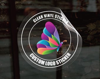 Custom Clear Vinyl Stickers – Weatherproof & Durable - Premium Vinyl Stickers - Transparent Vinyl Stickers – Fully Customizable