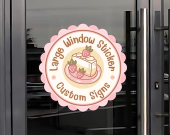 Custom Vinyl Window Sticker – Weatherproof Business Logo Decal
