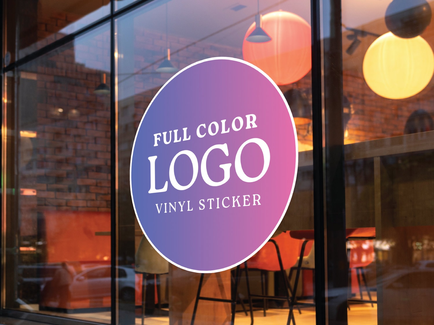 Full Color Custom Vinyl Decal - Business Logo Decal - Storefront Vinyl ...