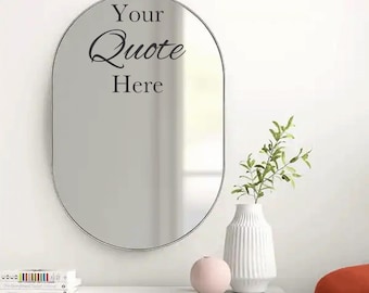 Custom Mirror Quote Decal – Personalized Vinyl Sticker, Home Inspiration