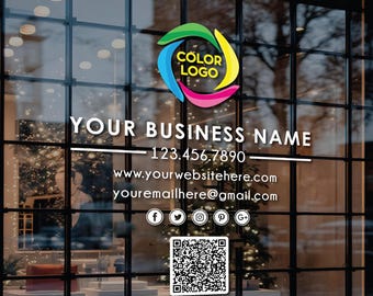 Customizable Window Decal - Personalized Vinyl Decal - 6 Year Outdoor Rating - Window Signs for Glass - Custom window decal - Door sign