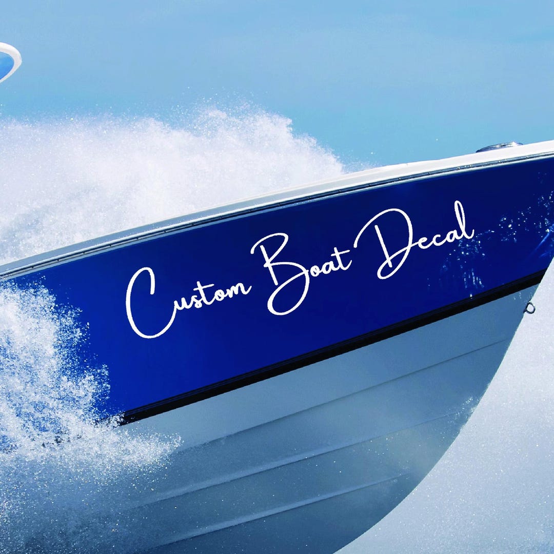 Custom Boat Name Decal – Personalized Vinyl Lettering for Boats, Jet ...