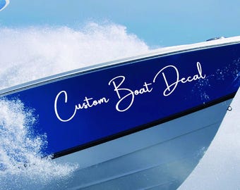Custom Boat Name Decal – Personalized Vinyl Lettering for Boats, Jet Skis, Kayaks – Boat Registration Decal – Custom Boat Number Sticker