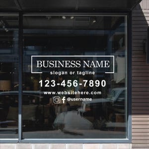 Custom Vinyl Window Decals - Personalized Business Signage with QR Code & Logo - Durable Outdoor Indoor - Customizable - Signs