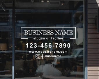 Custom Vinyl Window Decals - Personalized Business Signage with QR Code & Logo - Durable Outdoor Indoor - Customizable - Signs