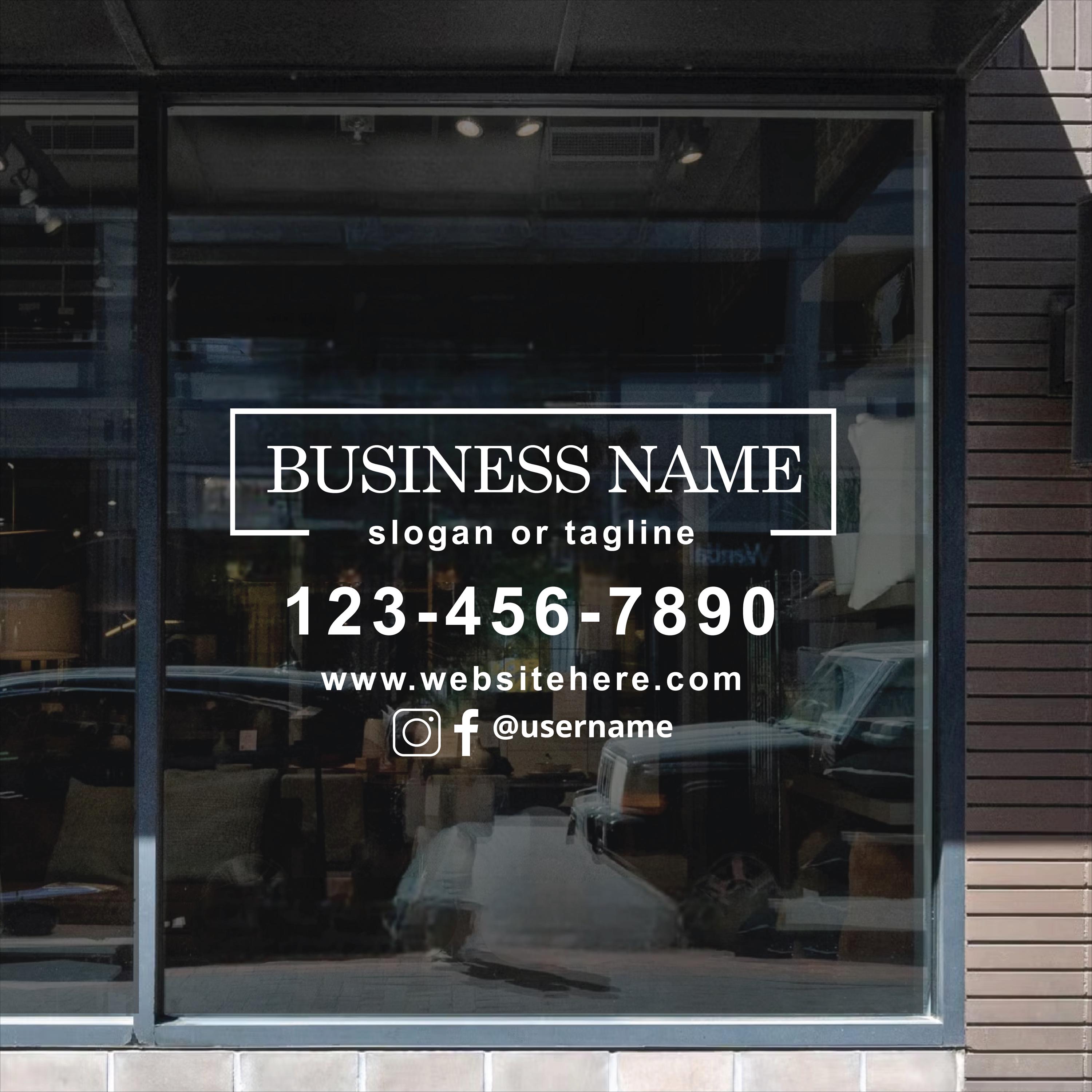 Custom Vinyl Window Decals - Personalized Business Signage With QR Code ...