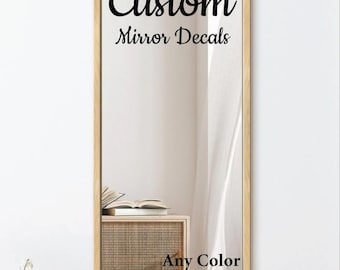 Personalized Vinyl Decal, Custom Mirror Sticker, Car, Laptop, Tumbler