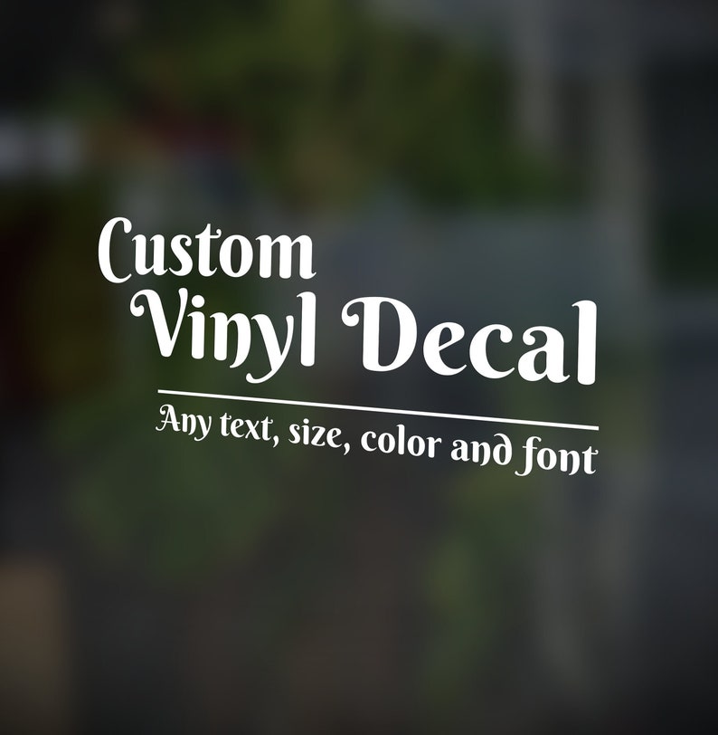 Custom Window Decal text/ Image/ Logo Create Your Own Etsy