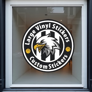 Custom large sticker- custom vinyl stickers - Circle/Square or Any shape Vinyl Stickers -custom stickers for Windows - Vinyl stickers