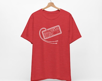 NES Controller Blueprint T-Shirt | Disassembled Retro Gaming Tee