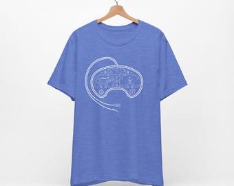 Sega Genesis Controller Parts T-Shirt | Retro Console Illustration Tee