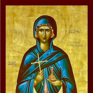 Saint Martha- Greek Orthodox Catholic Christian Byzantine wooden icon