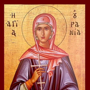 Saint Urania-  Handmade Orthodox Catholic Christian Byzantine wooden icon
