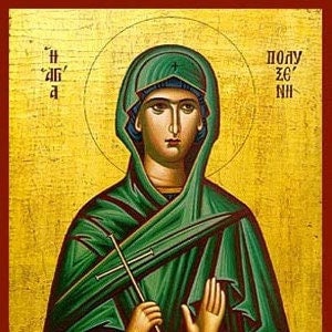 Saint Polyxeni- Greek Orthodox  Catholic Christian Byzantine wooden icon