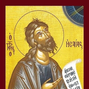 Prophet Isaiah - Greek Orthodox Catholic Christian  Byzantine wooden icon