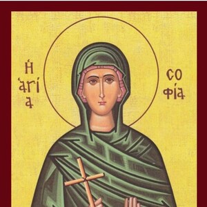 Saint Sofia - Greek Orthodox Catholic Christian Byzantine wooden icon