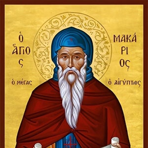 Saint Macarius-  Handmade Orthodox Catholic Christian wooden icon