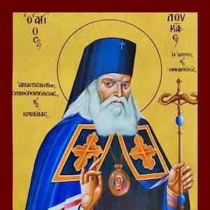São Lucas - Ícone de madeira grego ortodoxo católico cristão bizantino