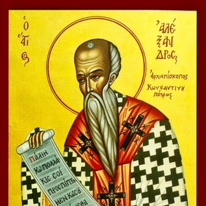 Saint Alexander- Greek Orthodox Catholic Christian Byzantine wooden icon
