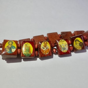 Christian  Bracelet- Prayer Rope- Bracelet with small icons- Orthodox Catholic Christian Accessories