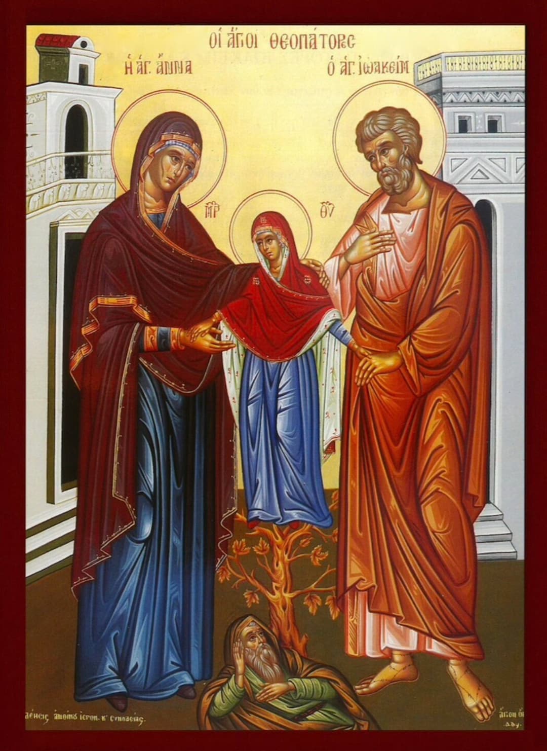 Saints Joachim And Anna With Blessed Virgin Mary Greek Orthodox saints-joachim-and-anna-with-blessed-virgin-mary-greek-orthodox