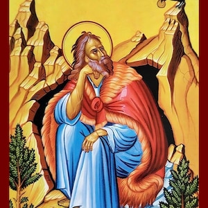 Elias the Prophet- Greek Orthodox Catholic Christian Byzantine wooden icon