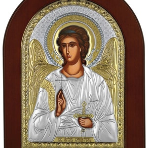 Guardian Angel- Greek Orthodox- Catholic  Byzantine- Christian Silver Icon