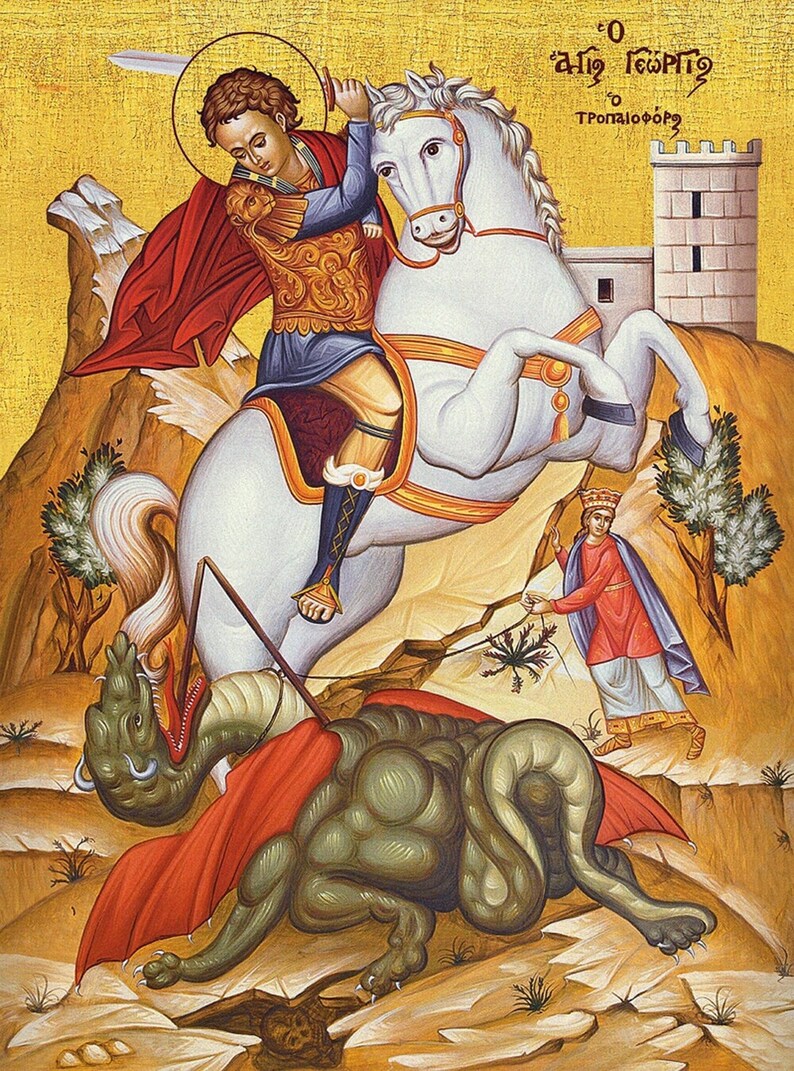 Saint George Patron Saint of Soldiers Greek Orthodox | Etsy