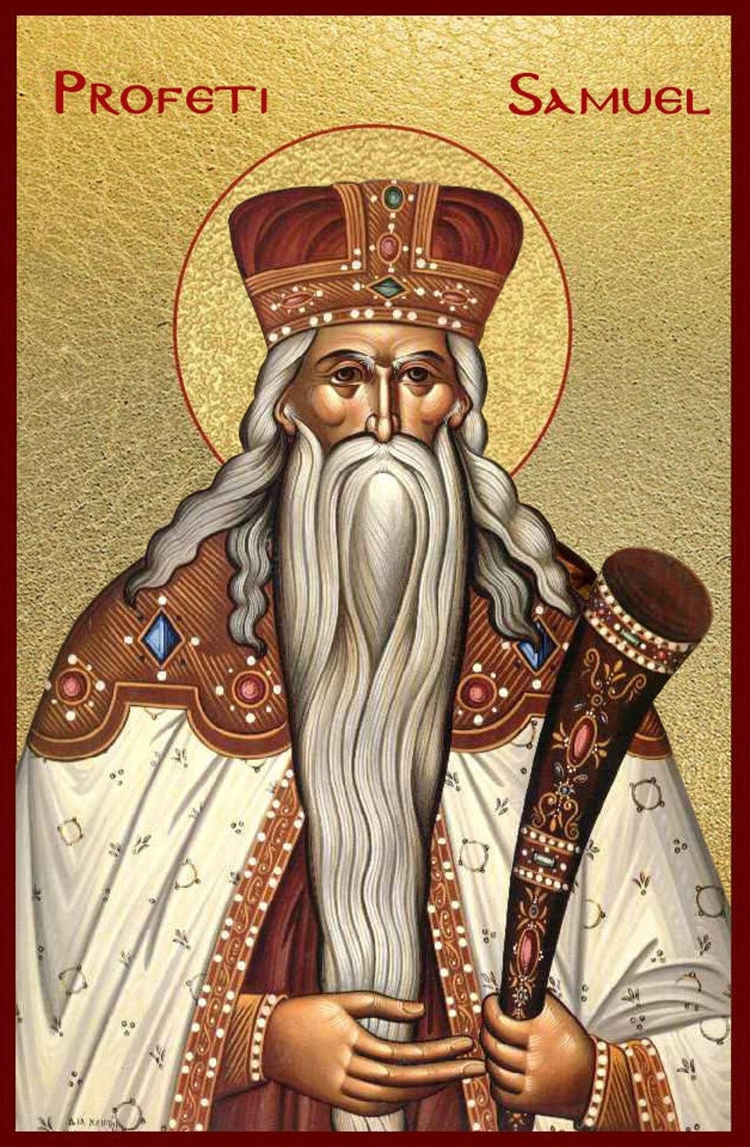Profet Icon Profet Samuel Profeti Samuel Orthodox Catholic Christian Byzantine ...
