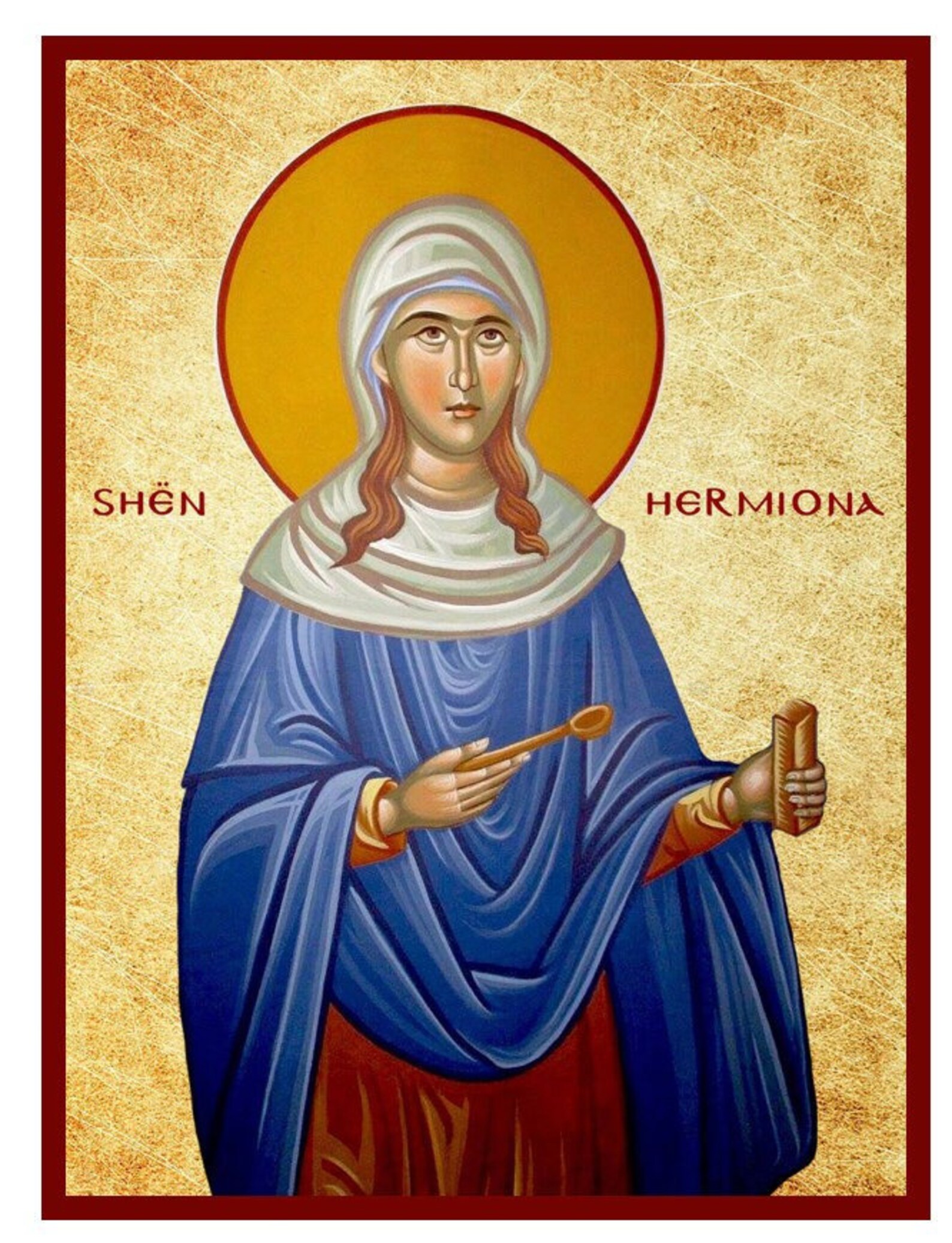 Saint Hermione Shën Hermiona Orthodox Byzantine Wooden Icon Etsy