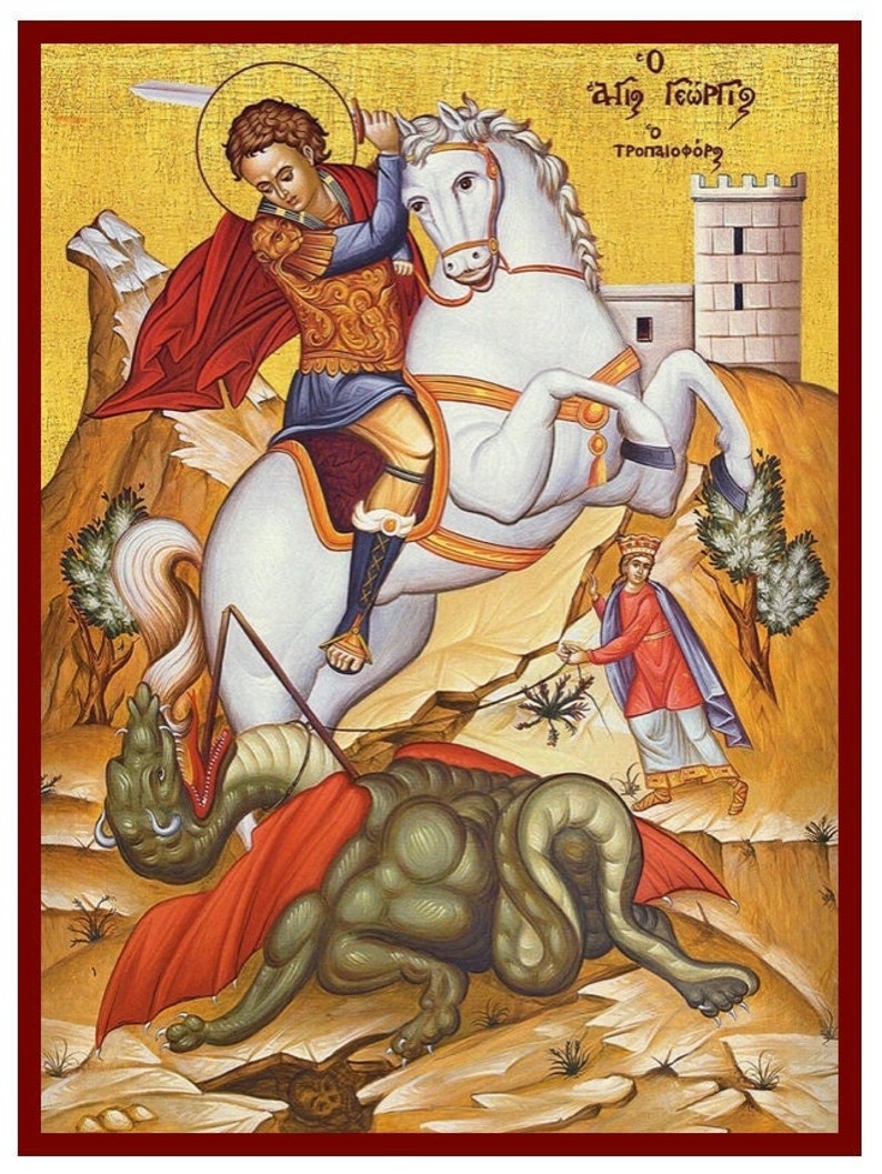 Saint George Patron Saint of Soldiers Greek Orthodox - Etsy
