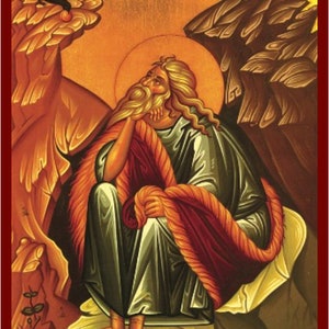 Elias the Prophet- Greek Orthodox Catholic Christian Byzantine wooden icon