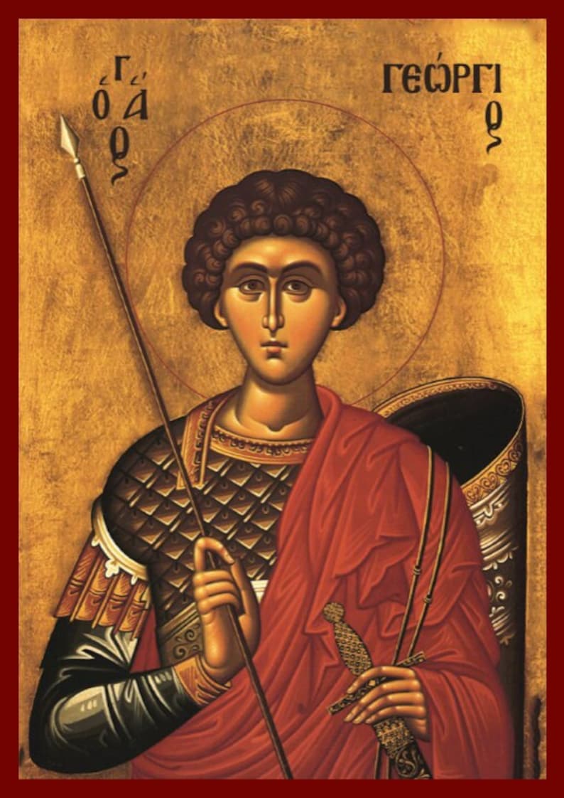 Saint Patron Saint of Soldiers Greek Orthodox Etsy