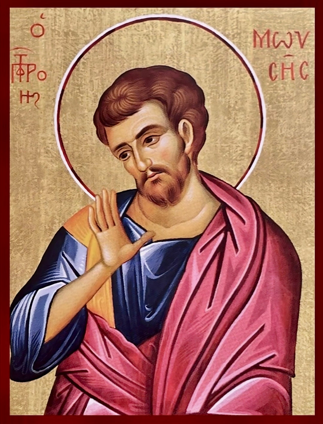 Prophet Moses- Greek Orthodox- Catholic Christian Byzantine Wooden Icon ...