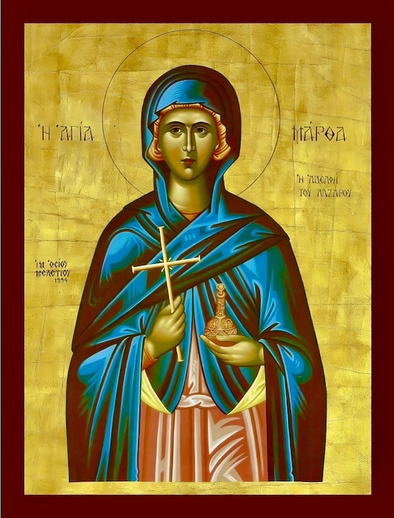 Mar Santo Saint Martha- Greek Orthodox Catholic Christian Byzantine Wooden