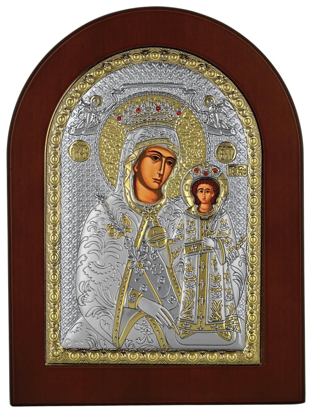 Blessed Virgin Mary of Roses With Jesus Christ- Theotokos- Greek ...