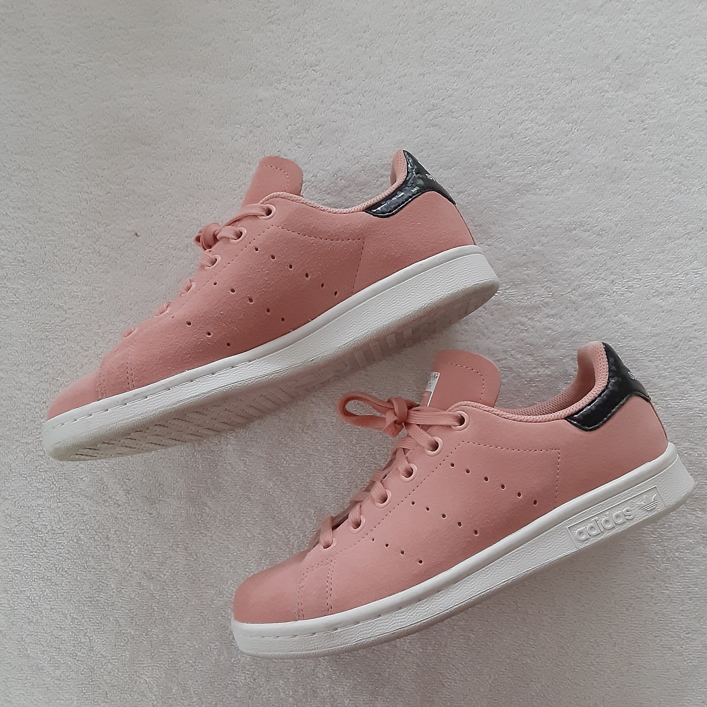 Adidas Stan Smith Ortholite Pink Leather Women Sz4 Etsy