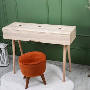 Moderne pianostandaard uit het midden van de eeuw, pianostandaard voor kinderen, tafel pianotoetsenbord