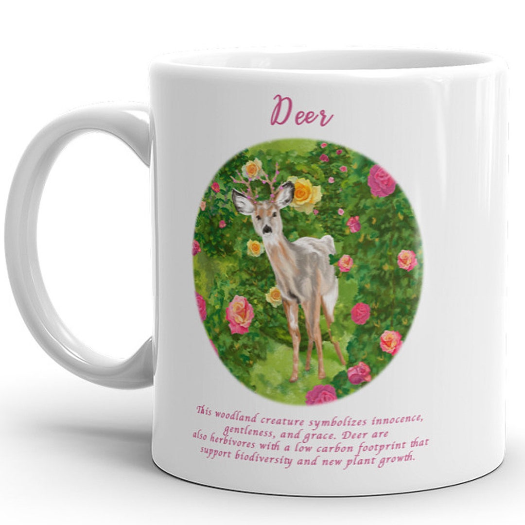 Deer Mug Rose Mug Mug Animal Facts Symbolism Animal Mug - Etsy Deer Mug Rose Mug Mug Animal Facts Symbolism Animal Mug - Etsy