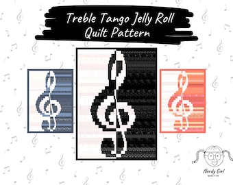 Treble Tango Jelly Roll Quilt Pattern