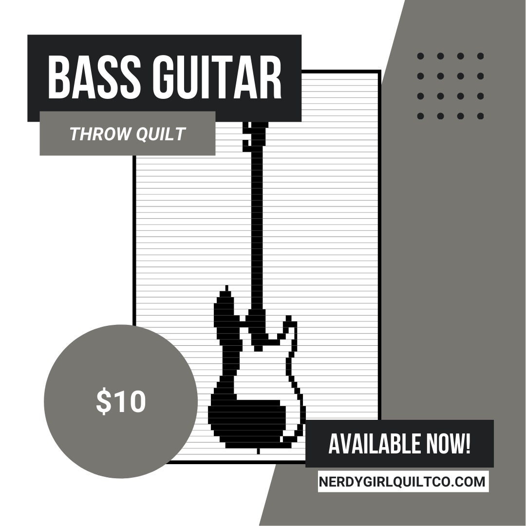 Bass Guitar Throw Quilt Pattern Etsy