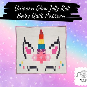 Unicorn Glow Jelly Roll Baby Quilt Pattern