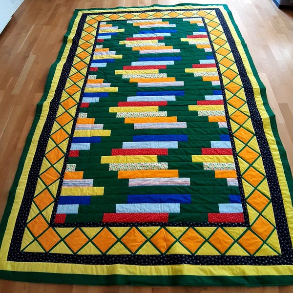 Tagesdecke, Patwork, Quilt, Singlebett, Samba do Brazil