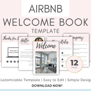 Libro de bienvenida de Airbnb / Plantilla de Airbnb / Libro guía de Airbnb / Libro de visitas de Airbnb / Guía de huéspedes de casas de alquiler vacacional / Plantilla de casas de alquiler