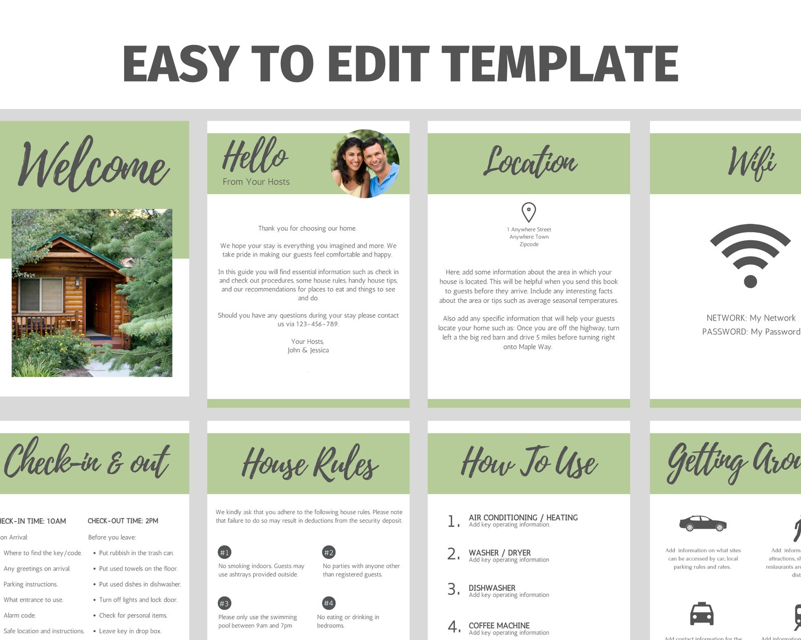 Airbnb Book Airbnb Template Airbnb Guide Book. Etsy