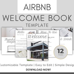 Libro de bienvenida de Airbnb / Plantilla de Airbnb / Libro guía de Airbnb / Libro de visitas de Airbnb / Guía de huéspedes de casas de alquiler vacacional / Plantilla de casas de alquiler