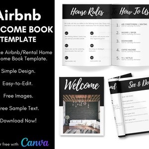 Libro de bienvenida de Airbnb / Plantilla de Airbnb / Libro guía de Airbnb / Libro de visitas de Airbnb / Guía de huéspedes de casas de alquiler vacacional / Ciudad de Airbnb