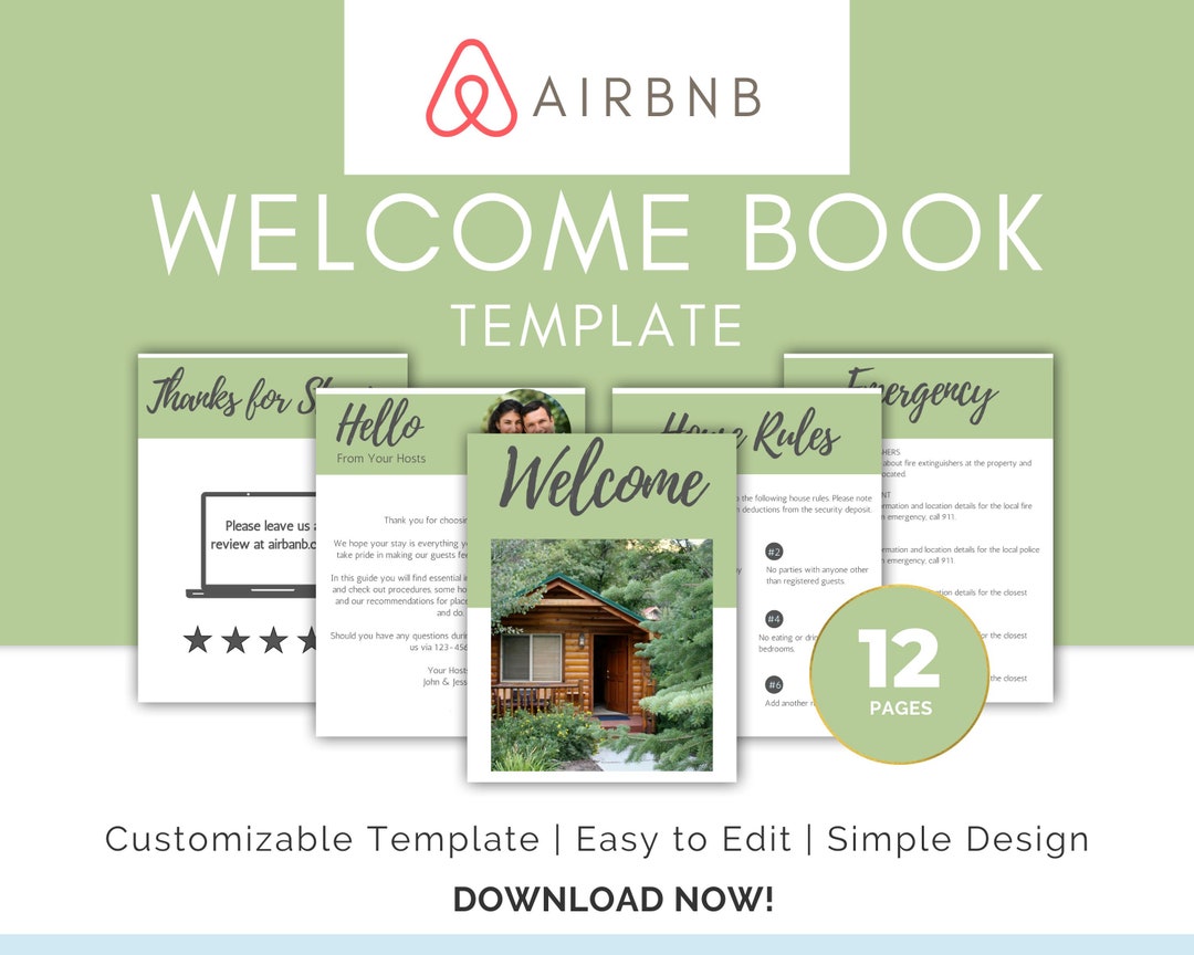 Airbnb Book Airbnb Template Airbnb Guide Book. Etsy