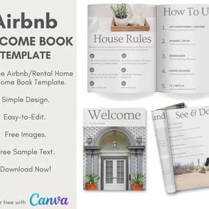 Libro de bienvenida de Airbnb / Plantilla de Airbnb / Libro guía de Airbnb / Libro de visitas de Airbnb / Guía de huéspedes de casas de alquiler vacacional / Plantilla de casas de alquiler